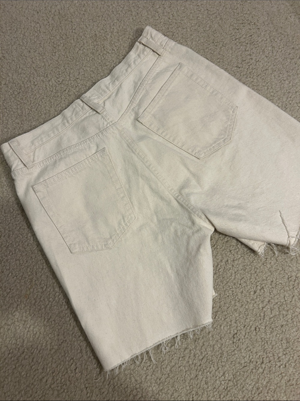NWT FRAME The Timeless Raw-Hem Denim Bermuda Shorts - Picture 6 of 6